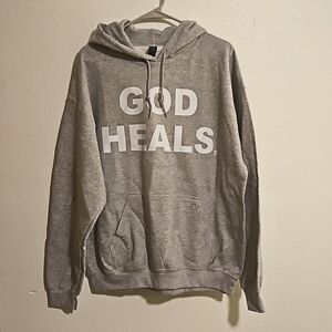 NWOT Gildan God Heals hoodie. Sz. L